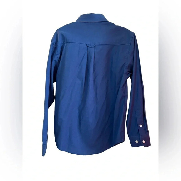 Chaps Never Worn French Boys Blue Button Down Shirt Size 6/7 - Picture 2 of 4